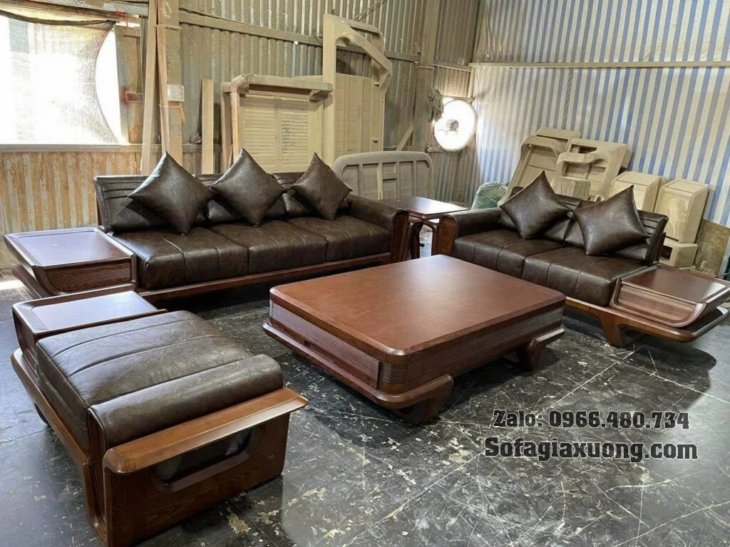 Sofa Phòng Khách Chân Văng Thuyền